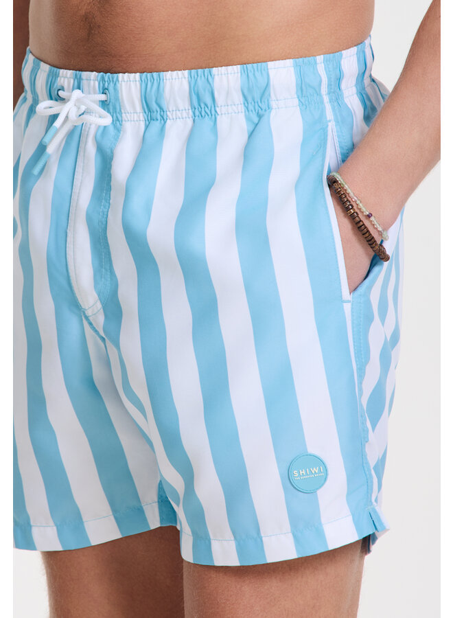 Shiwi zwemshort Mike lichtblauw streep