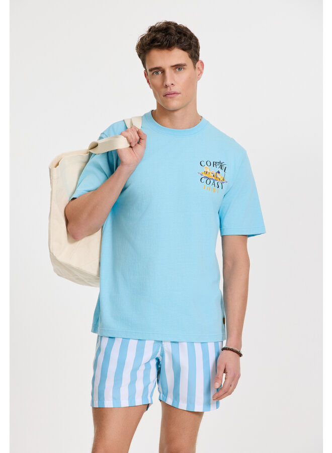Shiwi zwemshort Mike lichtblauw streep