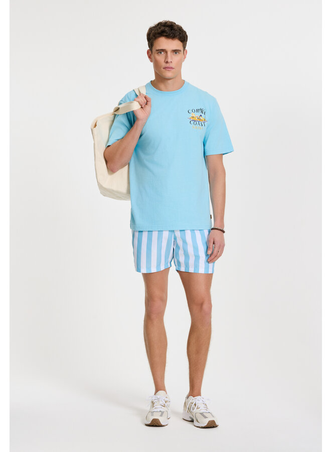 Shiwi zwemshort Mike lichtblauw streep