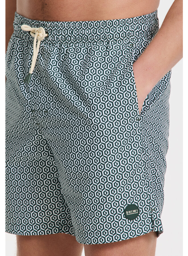 Shiwi zwembroek Mike fancy print groen