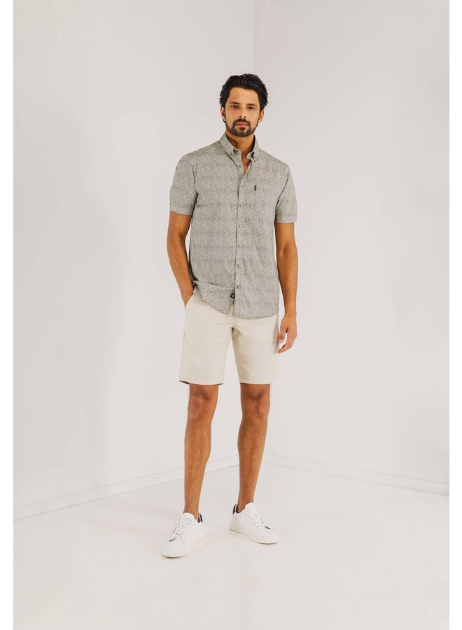 State of Art poplin korte kouw shirt beige
