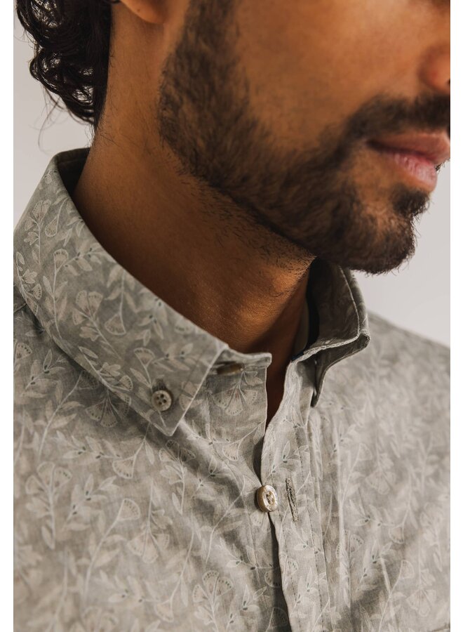 State of Art poplin korte kouw shirt beige
