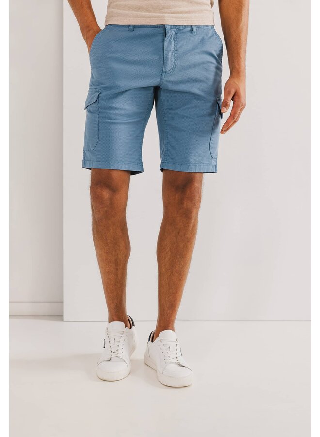 State of Art cargo short print licht blauw