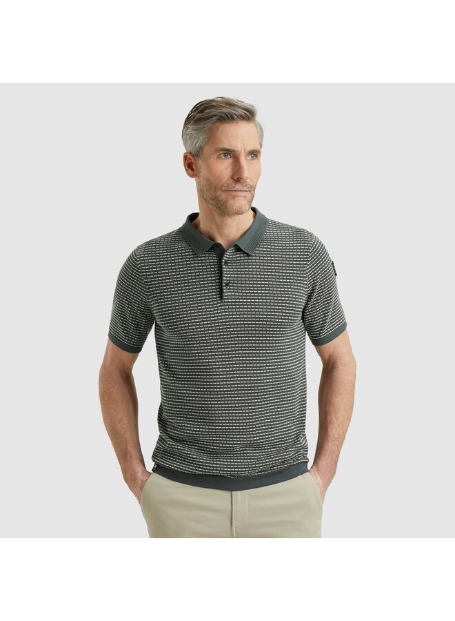 Vanguard polo korte mouw gebreid groen