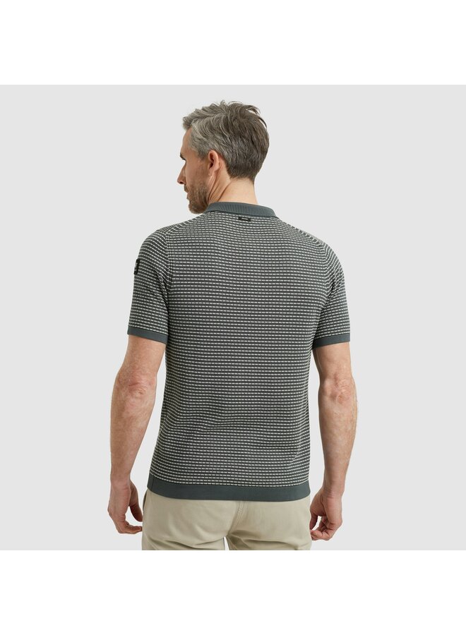Vanguard polo korte mouw gebreid groen