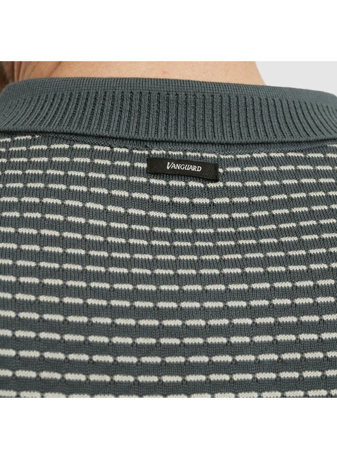 Vanguard polo korte mouw gebreid groen