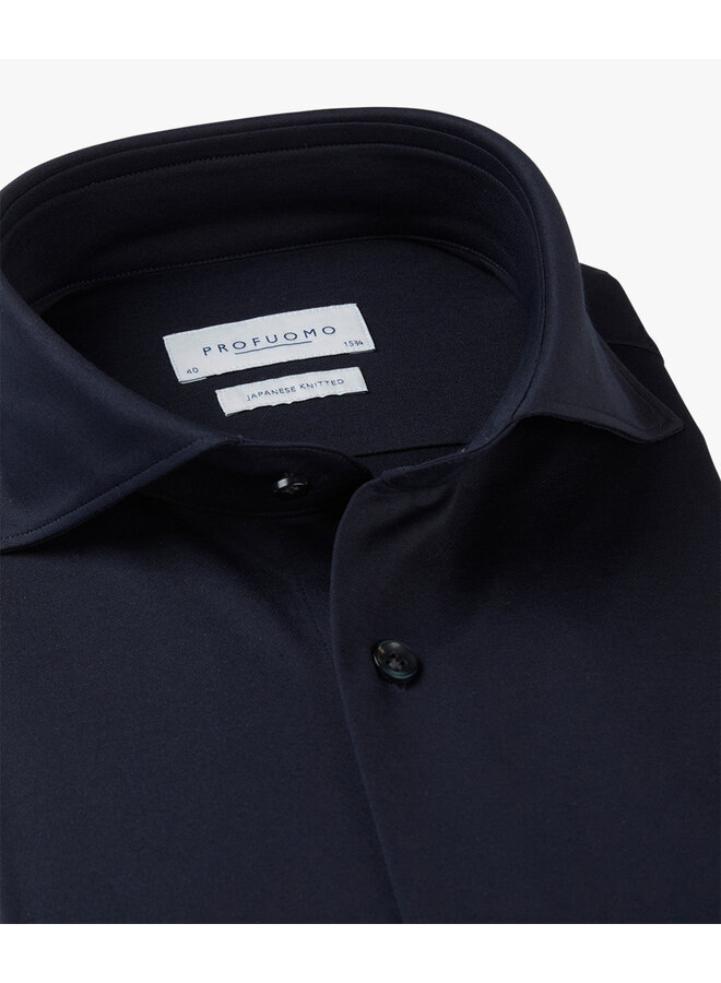 Profuomo Japanese knitted shirt navy