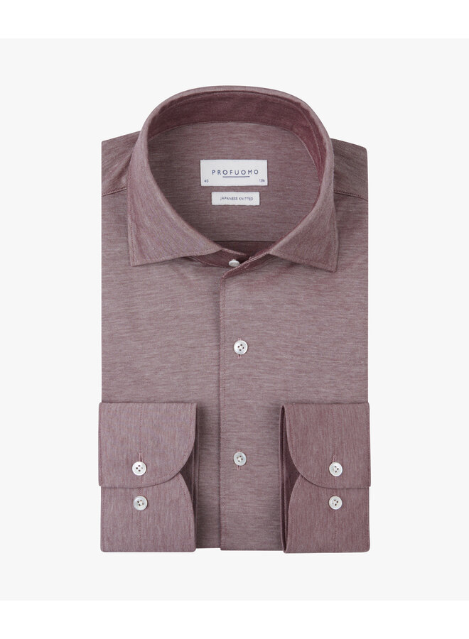 Profuomo One piece collar Japanese knitted Burgundy