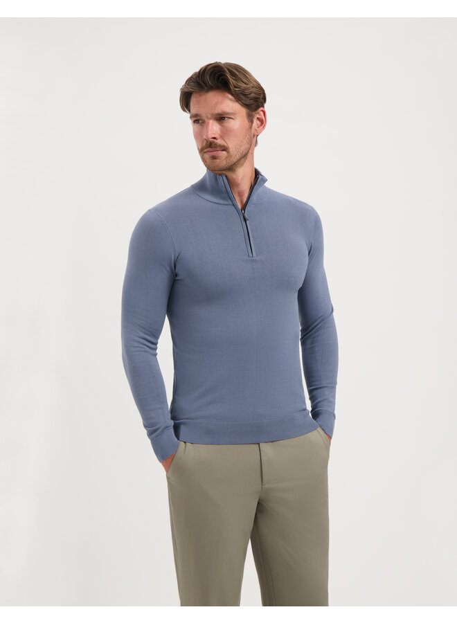 Saint Steve half zip pullover Cas country blue