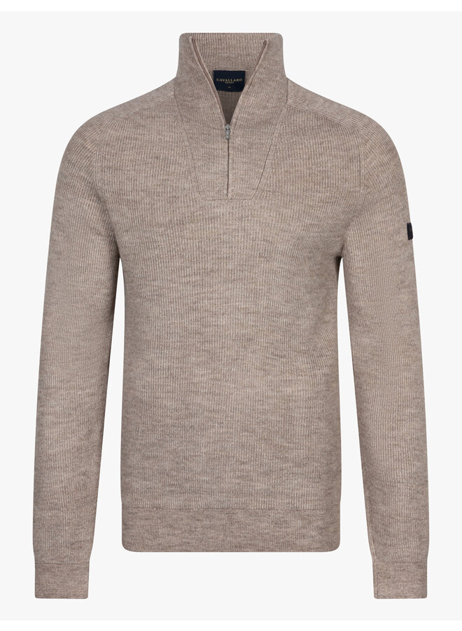 Cavallaro Corsico half zip pullover taupe