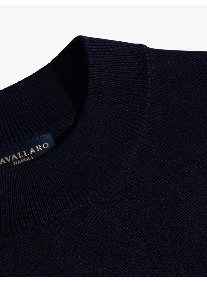 Cavallaro pullover met turtle kraag dark blue