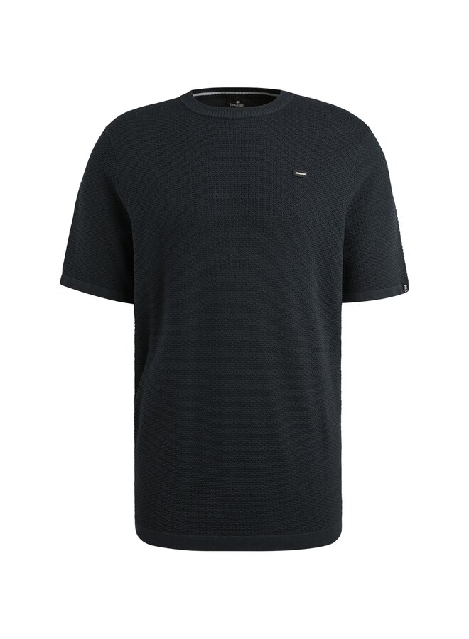 Vanguard structuur t-shirt korte mouw navy