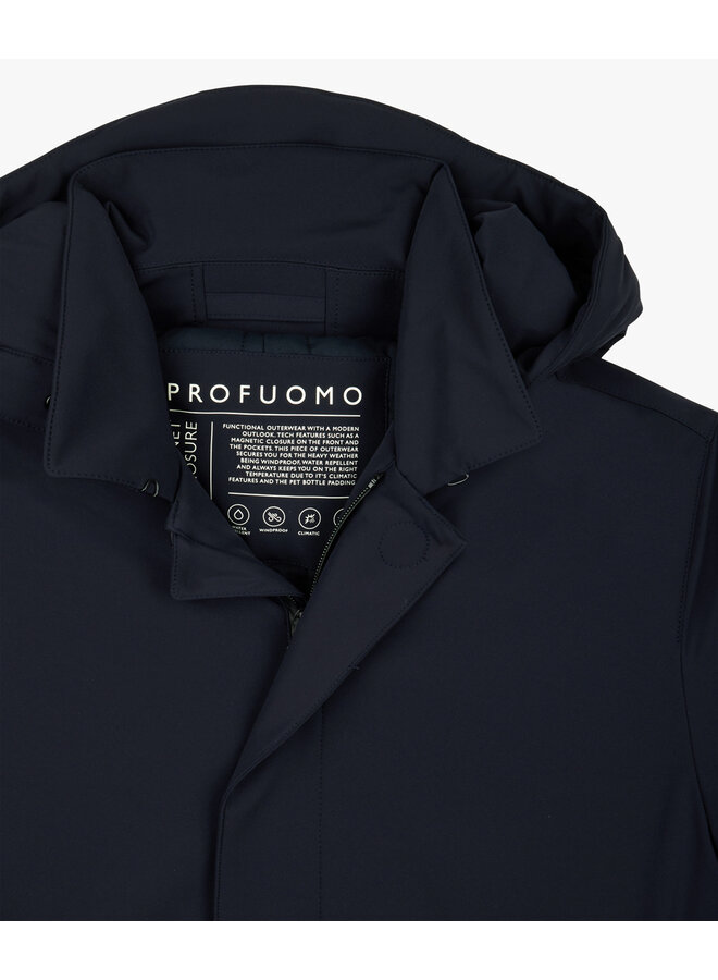 Profuomo magnetclose winterjas navy