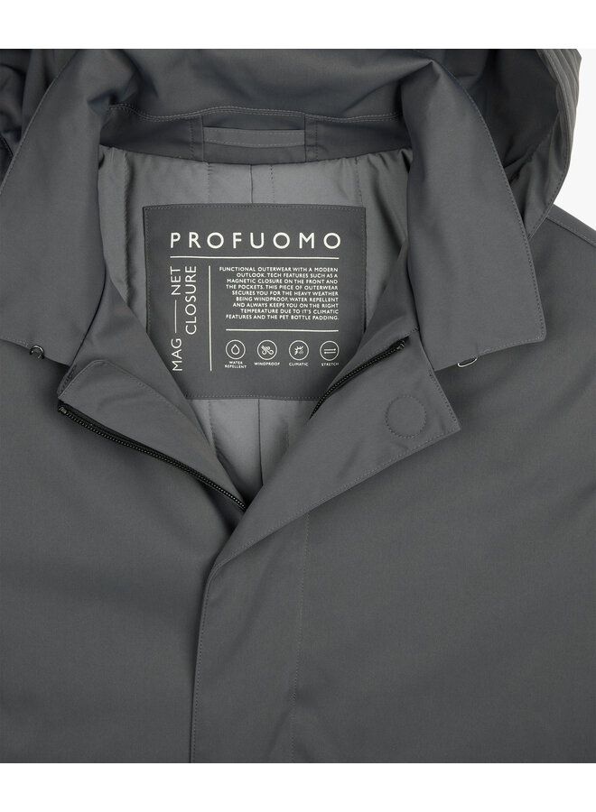 Profuomo magnetclose winterjas grey