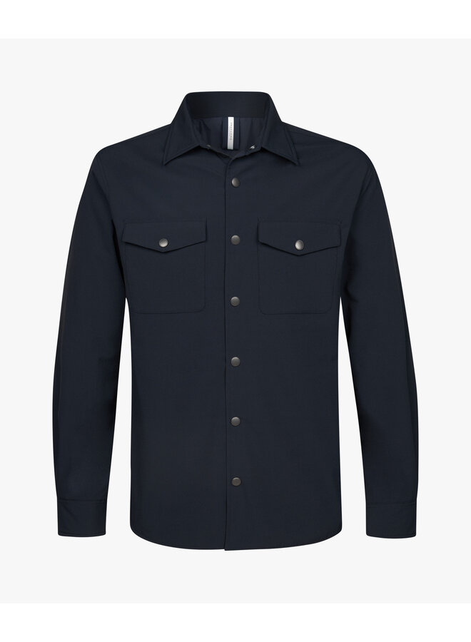 Profuomo overshirt knitted navy