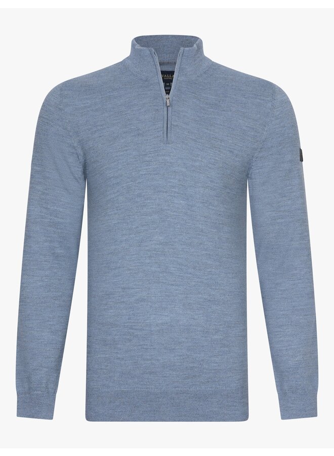 Cavallaro Napoli merino half zip pullover Grey blue
