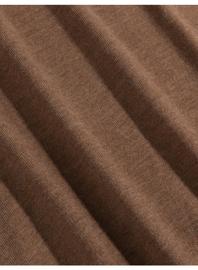 Cavallaro half zip merino pullover camel