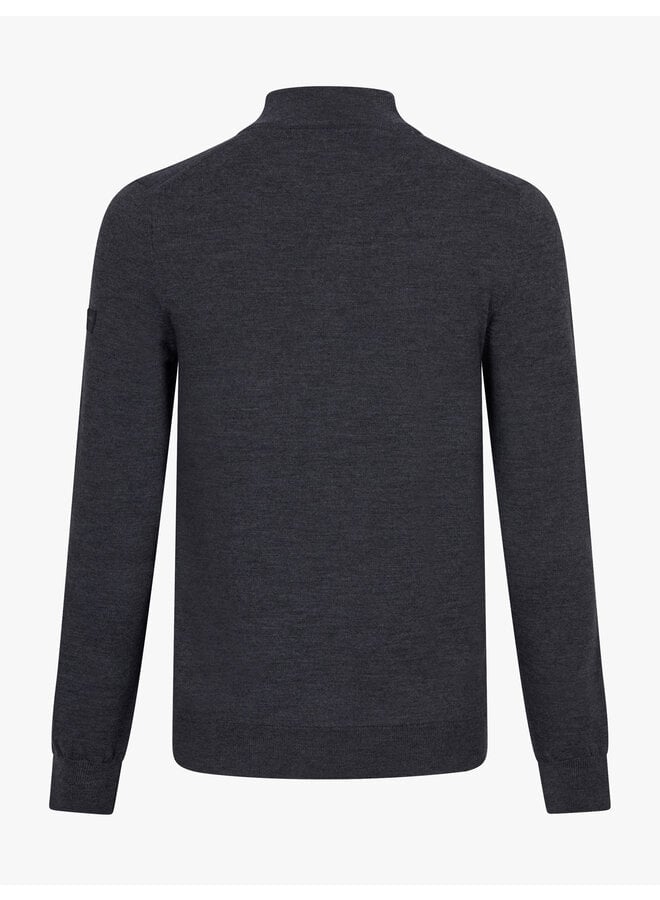 Cavallaro half zip merino pullover antraciet