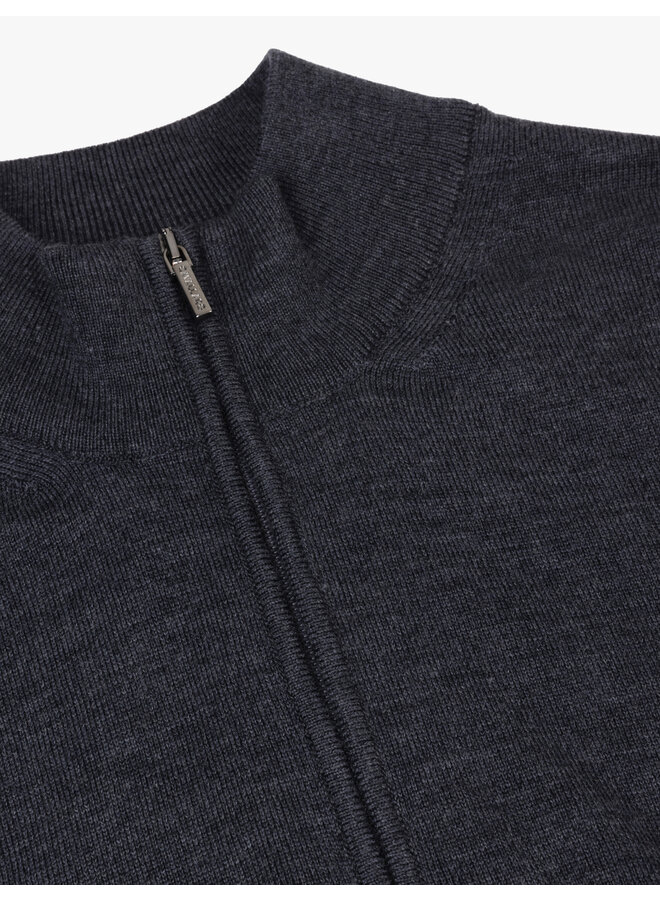 Cavallaro half zip merino pullover antraciet