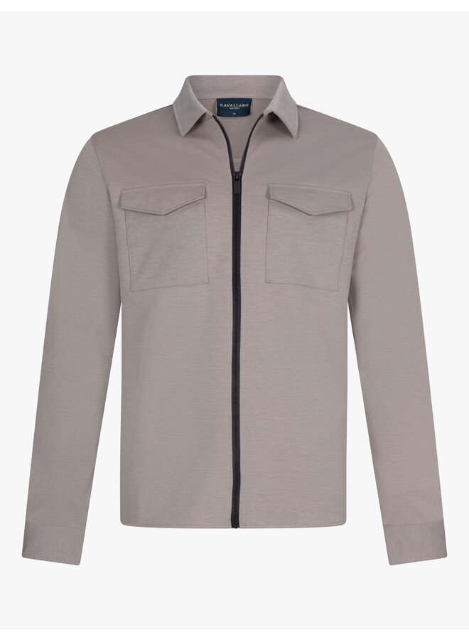 Cavallaro Napoli Zanico overshirt Taupe melange