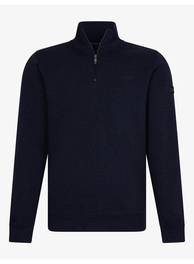 Cavallaro Marcio half zip sweater navy