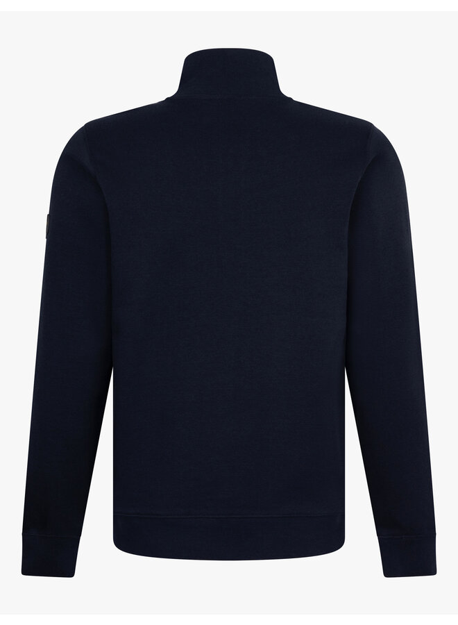 Cavallaro Marcio half zip sweater navy