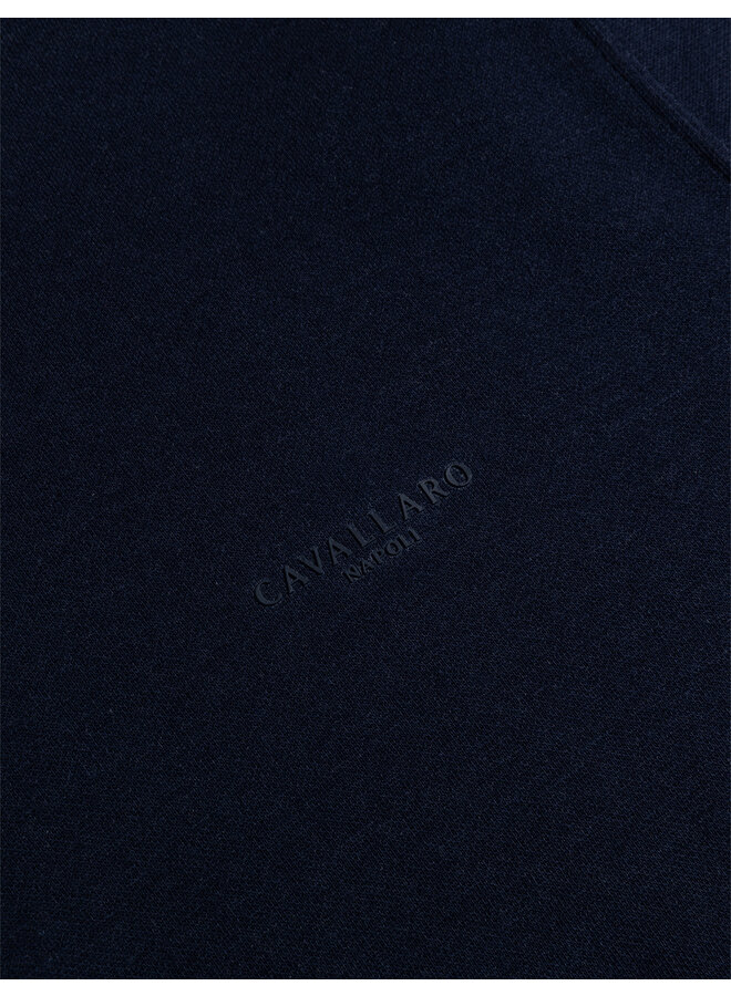 Cavallaro Marcio half zip sweater navy