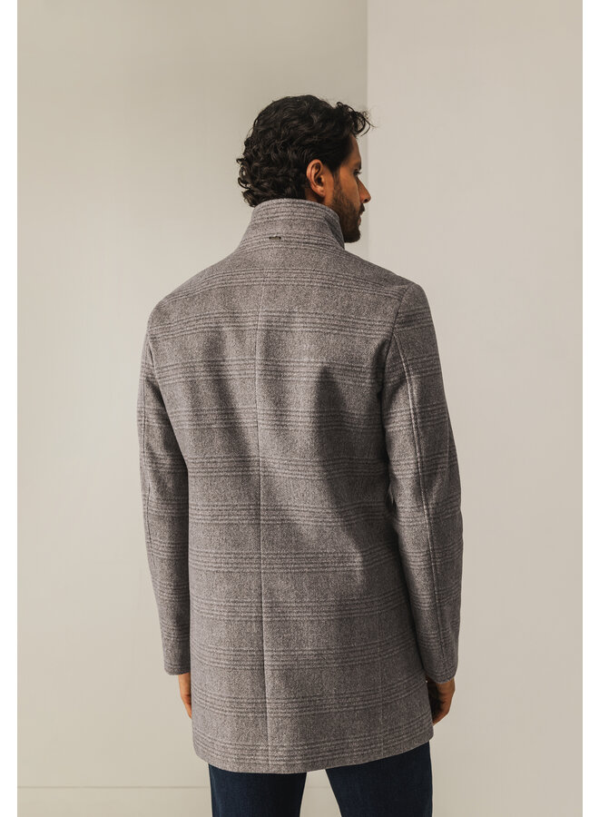 State of Art winterjas coat ruit beige