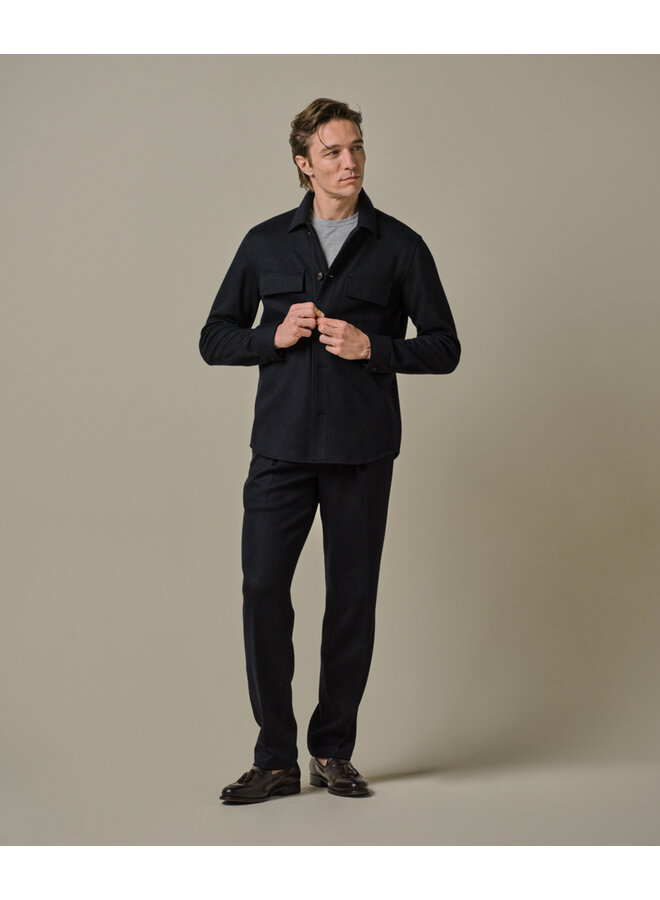 Profuomo wollen overshirt navy