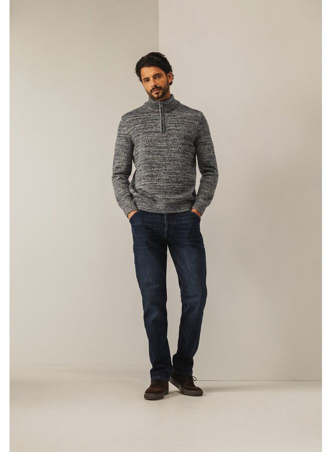 State of Art half zip pullover melee groen