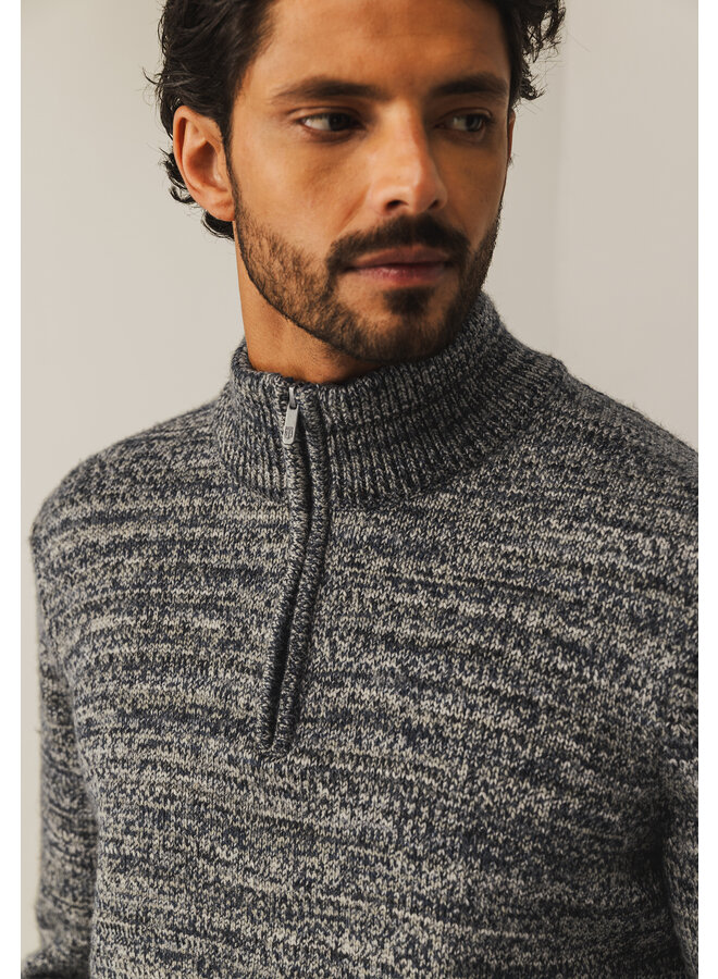 State of Art half zip pullover melee groen