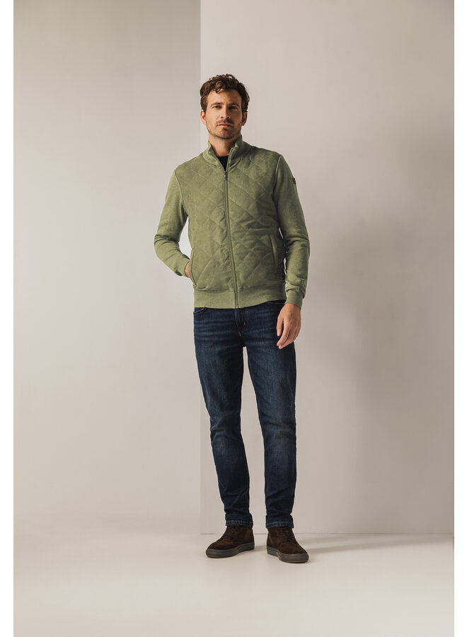 State of art vest met rits groen