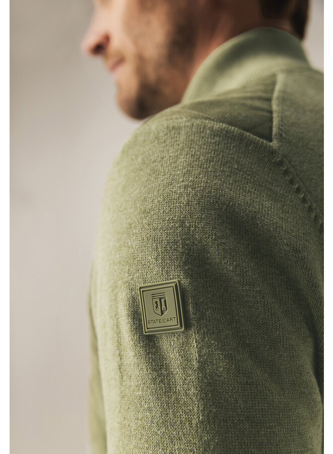 State of art vest met rits groen