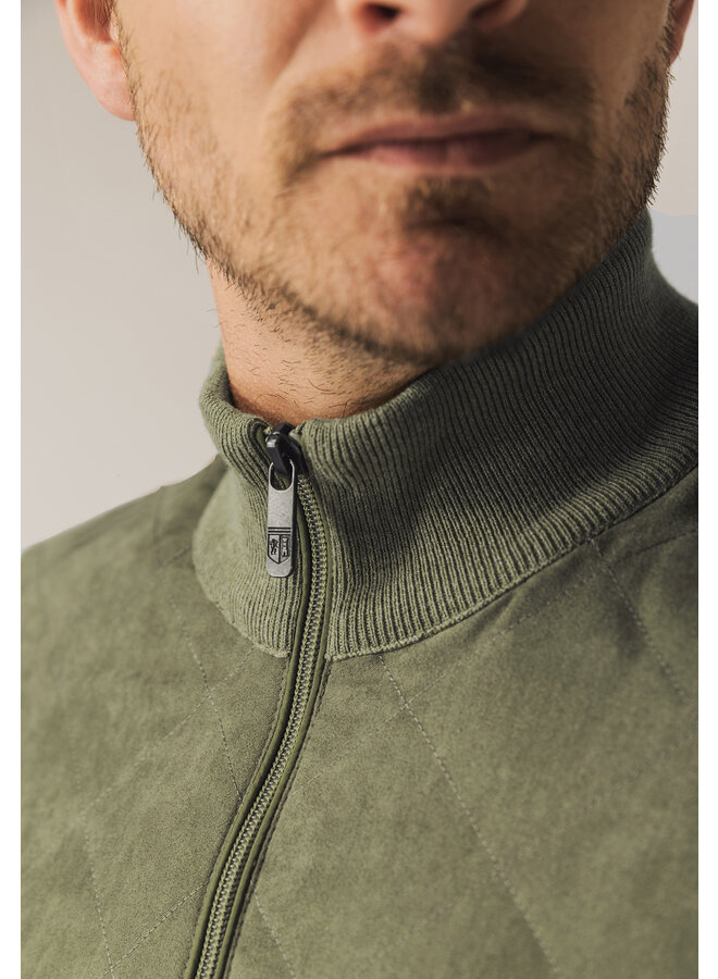State of art vest met rits groen