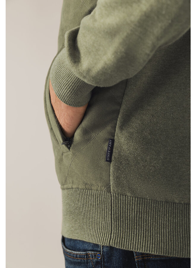 State of art vest met rits groen