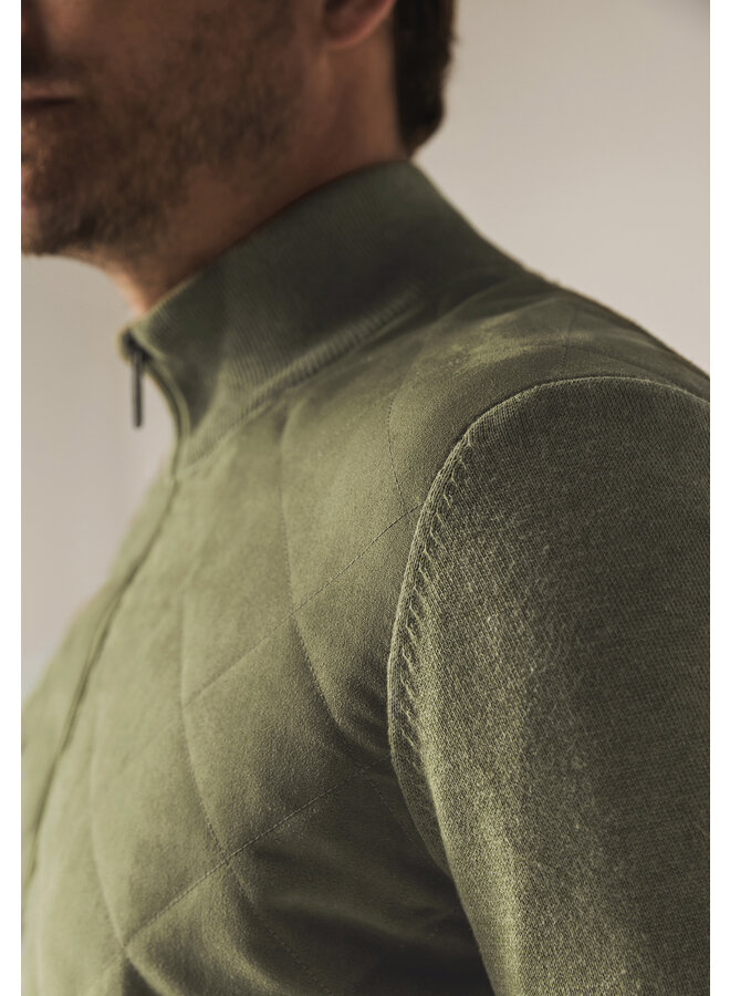 State of art vest met rits groen