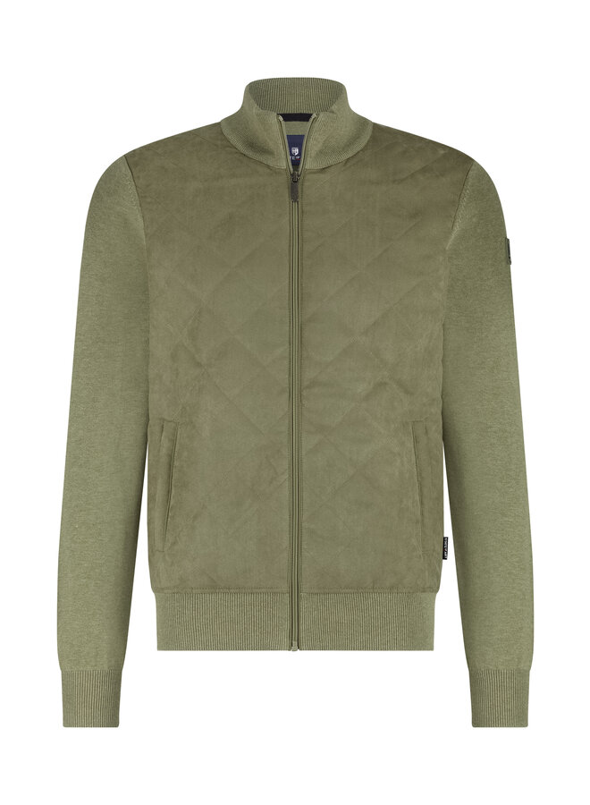State of art vest met rits groen