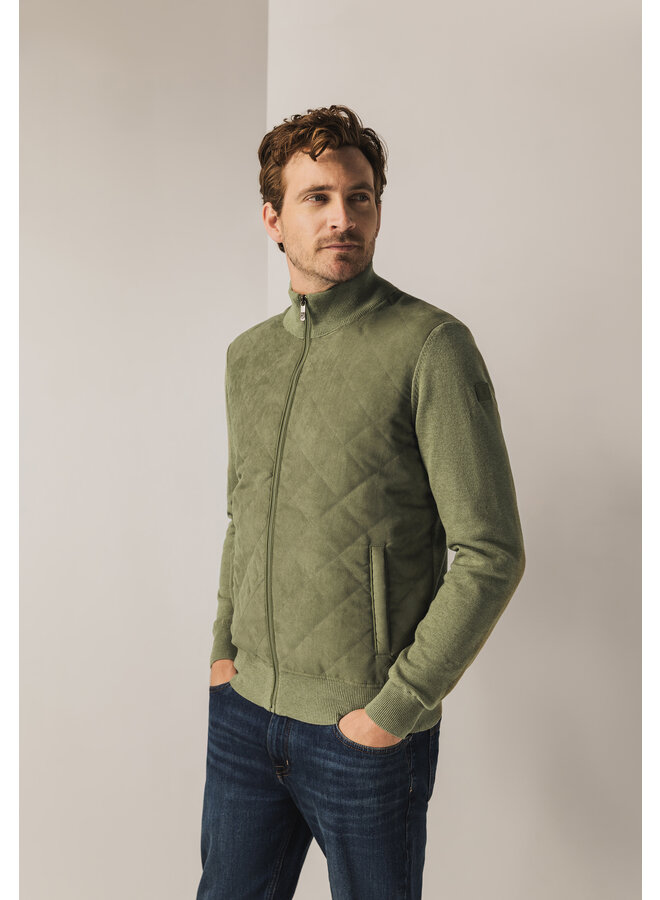 State of art vest met rits groen