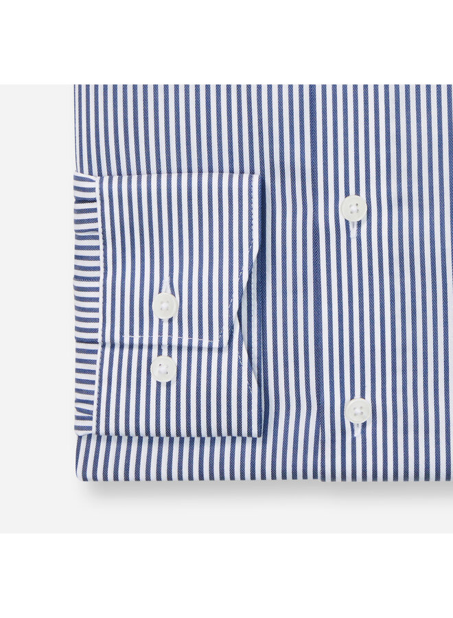 Olymp modern fit shirt Luxor streep blauw