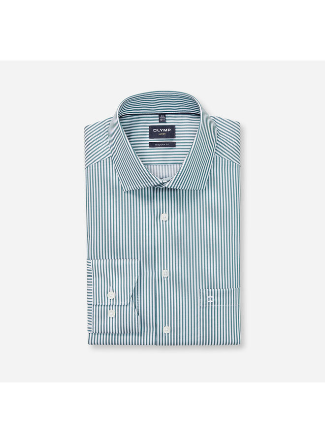 Olymp modern fit shirt Luxor streep groen