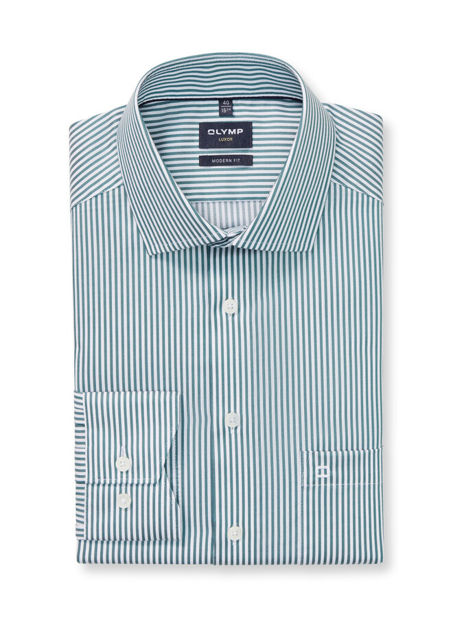 Olymp modern fit shirt Luxor streep groen