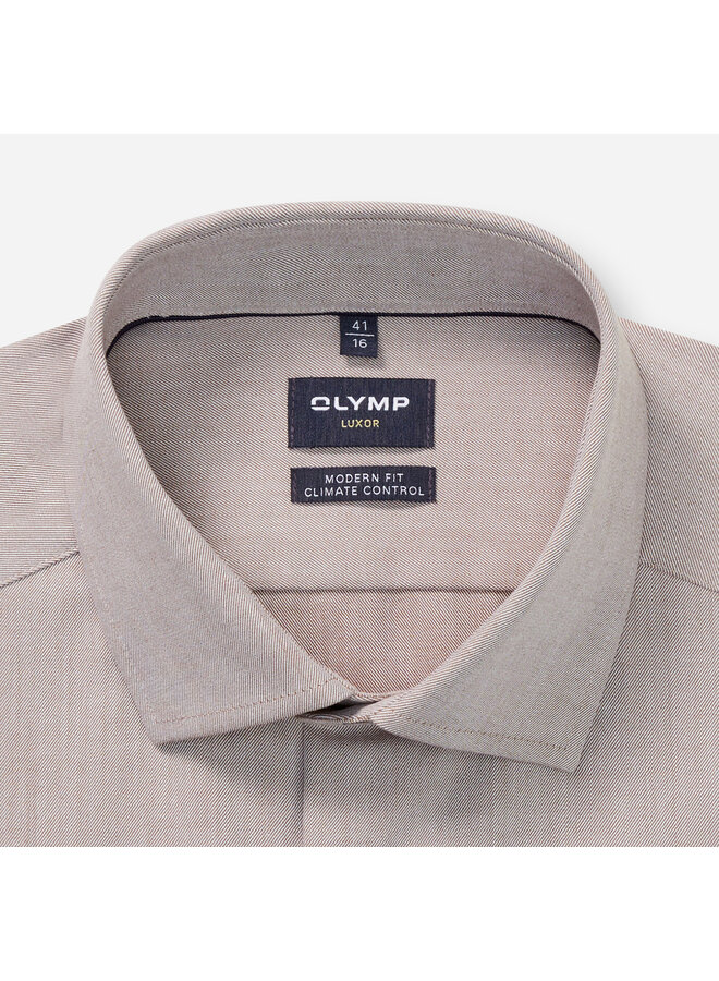 Olymp Modern fit shirt climate control beige