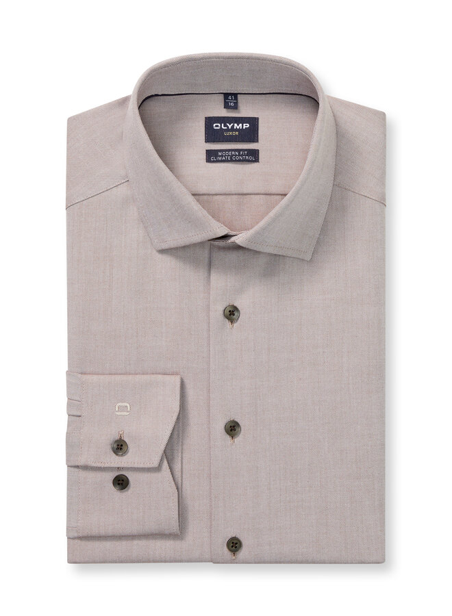Olymp Modern fit shirt climate control beige