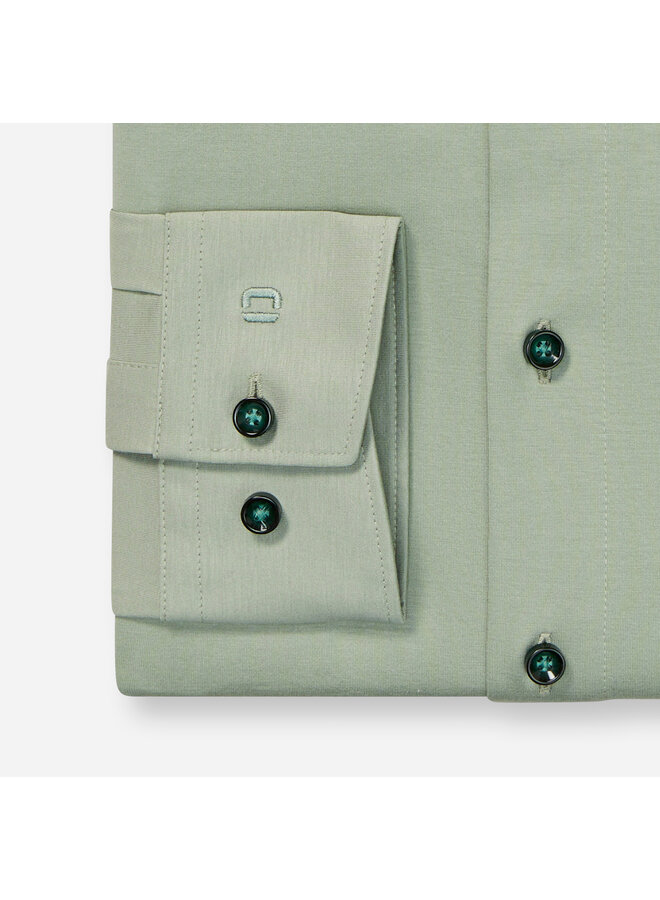 Olymp shirt 24/seven modern fit flex jersey groen