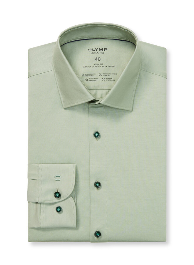Olymp shirt level 5 Dynamic flex jersey groen