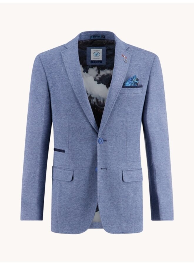 A Fish named Fred pique blazer jeansblauw