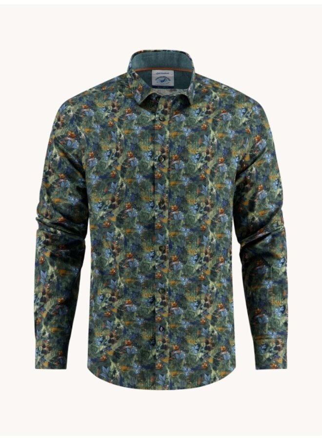 A Fish named Fred shirt watercolour Highland groen