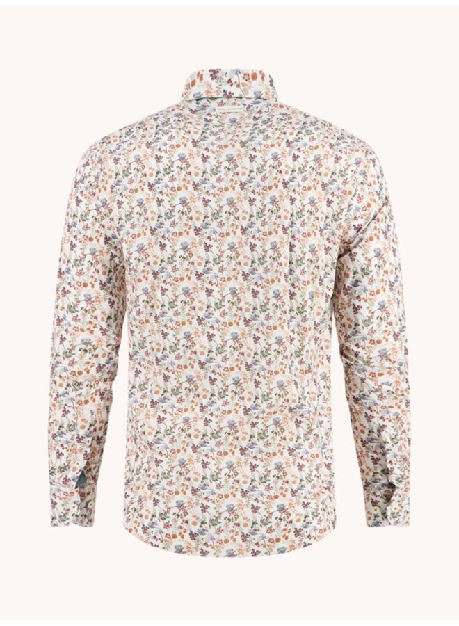 A Fish named Fred overhemd Fazant print beige