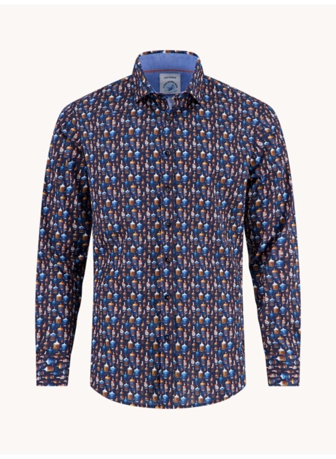 A Fish named Fred shirt Bottle row navy