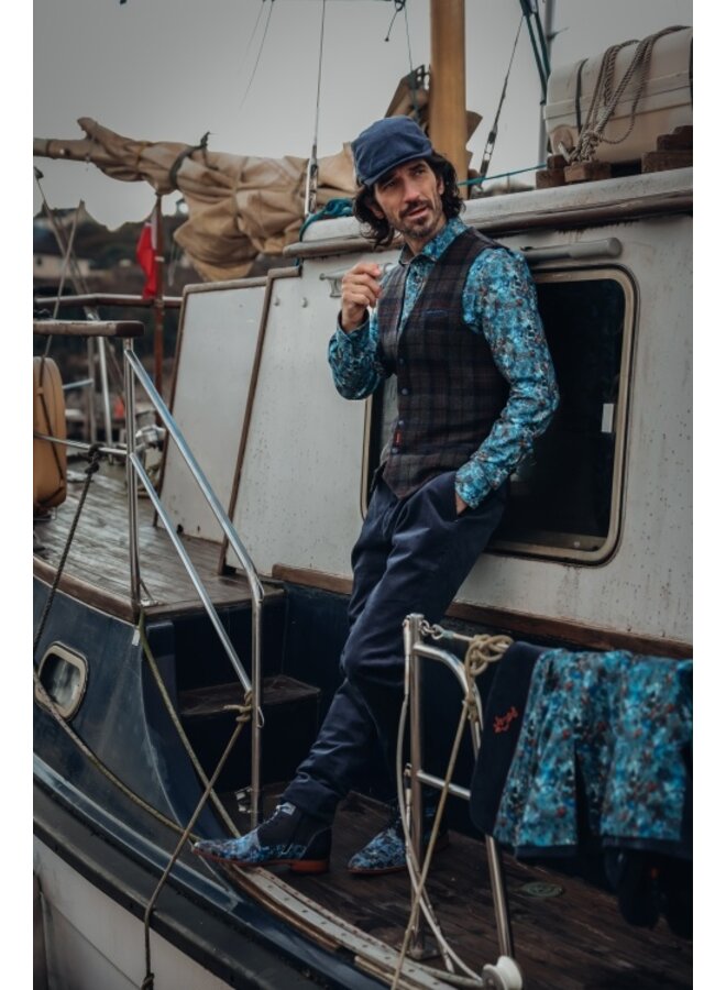 A Fish named Fred bruin gilet ruit